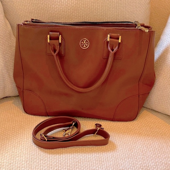 Tory Burch Handbags - Tory Burch Brown Leather Satchel
